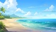 Karibischer Strand (KI-/AI-generiert)