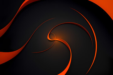 Abstract vector wavy lines flowing smooth curve dark orange gradient color in concept of luxury, technology, modern.