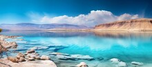 Generative AI Image Of The Middle Of The Dead Sea Area In The Middle East