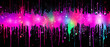 Neon purple graffiti splatter art background.