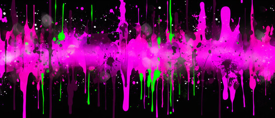 Neon purple graffiti splatter art background.