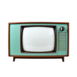 Retro Vintage Television Isolated Transparent, Generative AI
