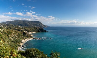 Sticker - view of the coast and beaches at Capo Vaticano in Calabria