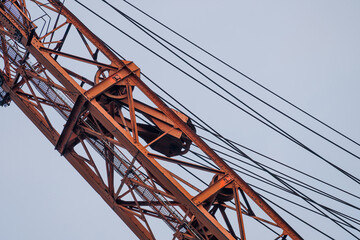 Wall Mural - Details of a large wharf crane.