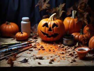 Wall Mural - halloween pumpkin