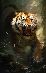 Sticker - tigre feroz 