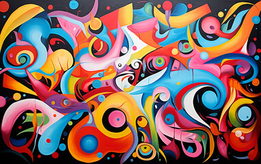 Wall Mural - alegria abstrata colorida 