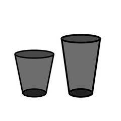 two glass Icon vector illustration 