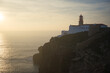 Farol do Cabo de São Vicente, latarnia morska. Sagres Portugalia. Widok z góy.