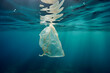 Plastic bag in ocean, ocean bag, plastic bag, bag in oocean, plastic pollution in ocean