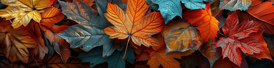 Poster - background of autumn leaves