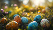 Easter theme background, generative AI