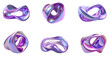 Purple holographic iridescent element graphic