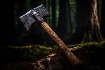 Viking Axe, forged axe, axe, beautiful axe, wood chopping with an axe, lumberjack axe