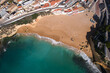 Carvoeiro Portugalia, miasto i plaża z góry
