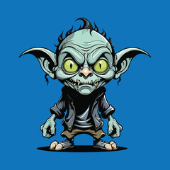 vector of creepy goblin