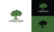 Tree cutting design for tree service, Arborist Tree Service logo design, Vector Illustration of a Man Cutting a Tree