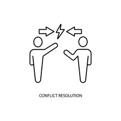 Conflict Resolution concept line icon. Simple element illustration. Conflict Resolution concept outline symbol design.