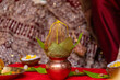 Traditional Indian Wedding coconut decoration. Punjabi Ceremony. 