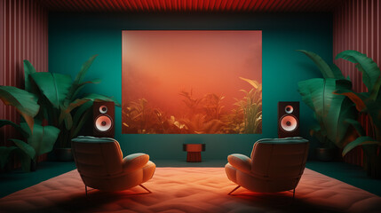 Wall Mural - Creative colorful Studio Interior decoration