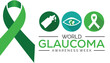 World Glaucoma awareness week is observed every year in March. Holiday, poster, card and background vector illustration design.