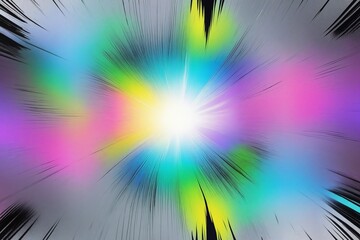 Canvas Print - Trendy and avant-garde acidic design art poster