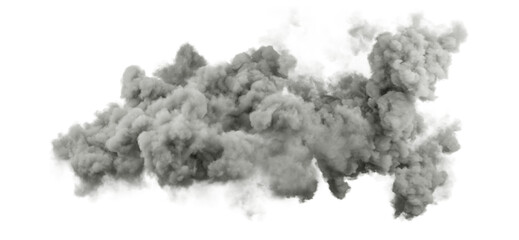 Aufkleber - Black cloudy free shapes specials effect on transparent backgrounds 3d render png