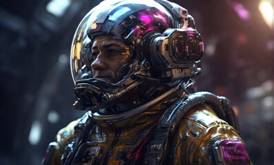 Wall Mural - astronaut in space