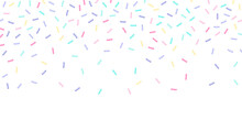 Colorful Sprinkles Banner Background, Colorful Falling Decorative Sprinkles Background