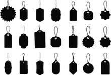 Size, Price Or Quality Tag Blank Set To Reuse For Cloths And Other Items. Size Or Discount Labels Isolated On White Background. Editable Vector, Easy To Change Color Or Manipulate. Eps 10.