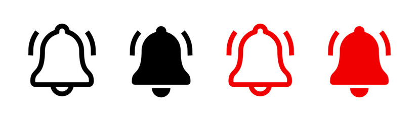 Sticker - Notification bell icon set