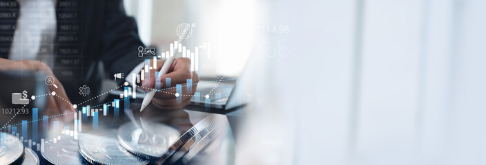 Budget planning and management concept. Company budget allocation for business or project management. Effective and smart budgeting. Business strategy and plan, cost control