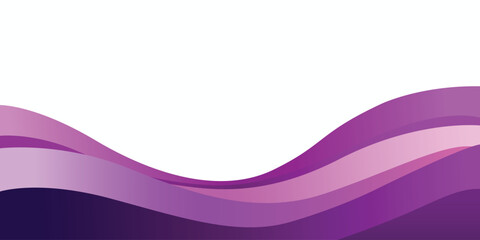 Wall Mural - abstract purple banner background with dynamic wave layer. vector illustration