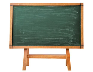 Poster - Blank green chalkboard isolated on transparent background