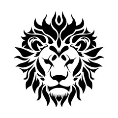Wall Mural - simple abstract lion head logo vector iconic illustration