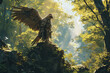 illustration of the forest eagle knight