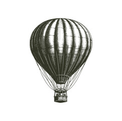 Wall Mural - Vintage hot air balloon. Vector illustration.