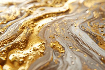 Wall Mural - Abstract backdrop of melted gold.