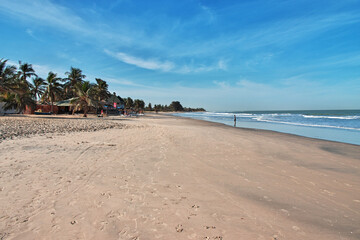 Wall Mural - The beach Atlantic ocean in Serekunda area, Gambia, West Africa