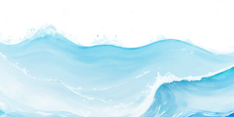 Wall Mural - Seamless wave water ocean soft blue curve line background. Vector sea, wave, water background.