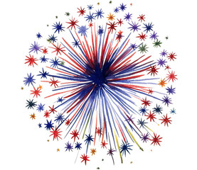 Poster - Fireworks isolated on transparent background. PNG