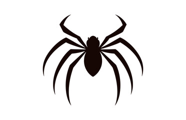 Wall Mural - A Spider vector black silhouette isolated on a white background