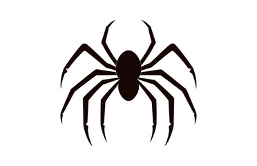 Wall Mural - A Spider vector black silhouette isolated on a white background