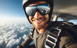 Skydiving, floating in the air skydiving sport Challenges of extreme sports