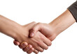 © Thi Le - Two businessman hand shake isolated on transparent background. PNG