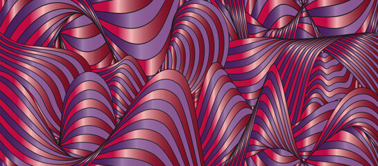 Wall Mural - Gradient pattern of wavy lines. Colorful background for creative design. Smooth gradient lines