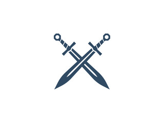 sword logo vector icon illustration, logo template