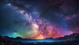 Fototapeta Na sufit - _Colorful_night_sky_full_of_stars_milky_