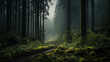 View Rainforest Background for International Day of Forests. The mystical nature of the rainforest. 