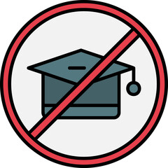 Sticker - No Education Icon